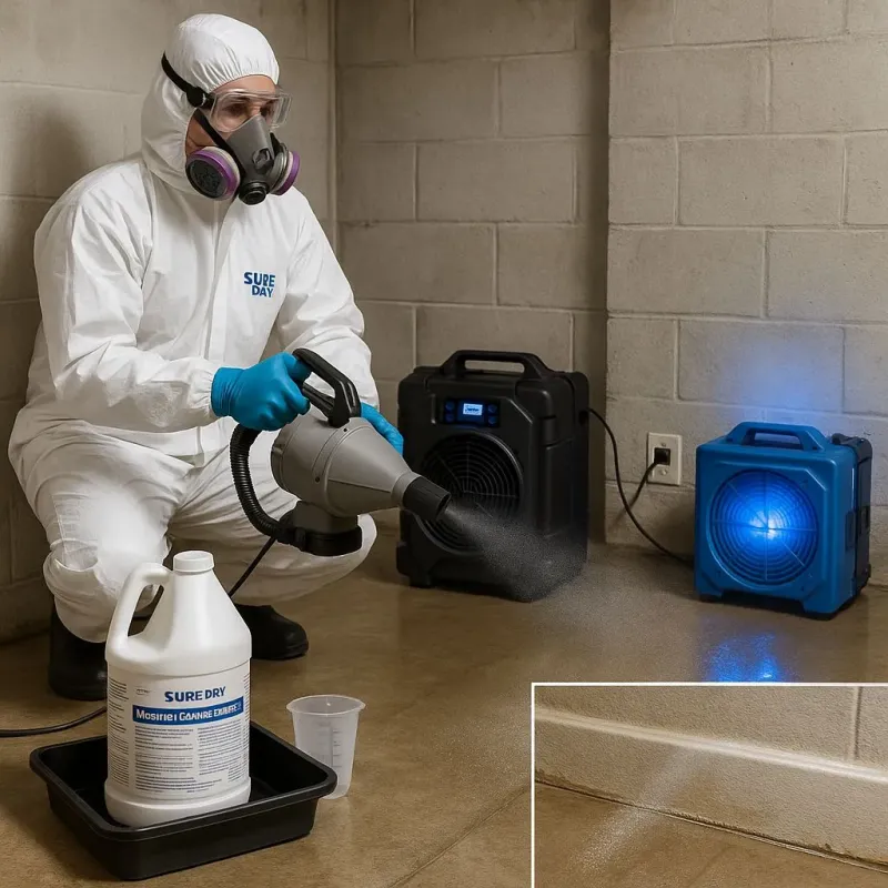 Sanitization and Odor Removal process in Monson Center, MA